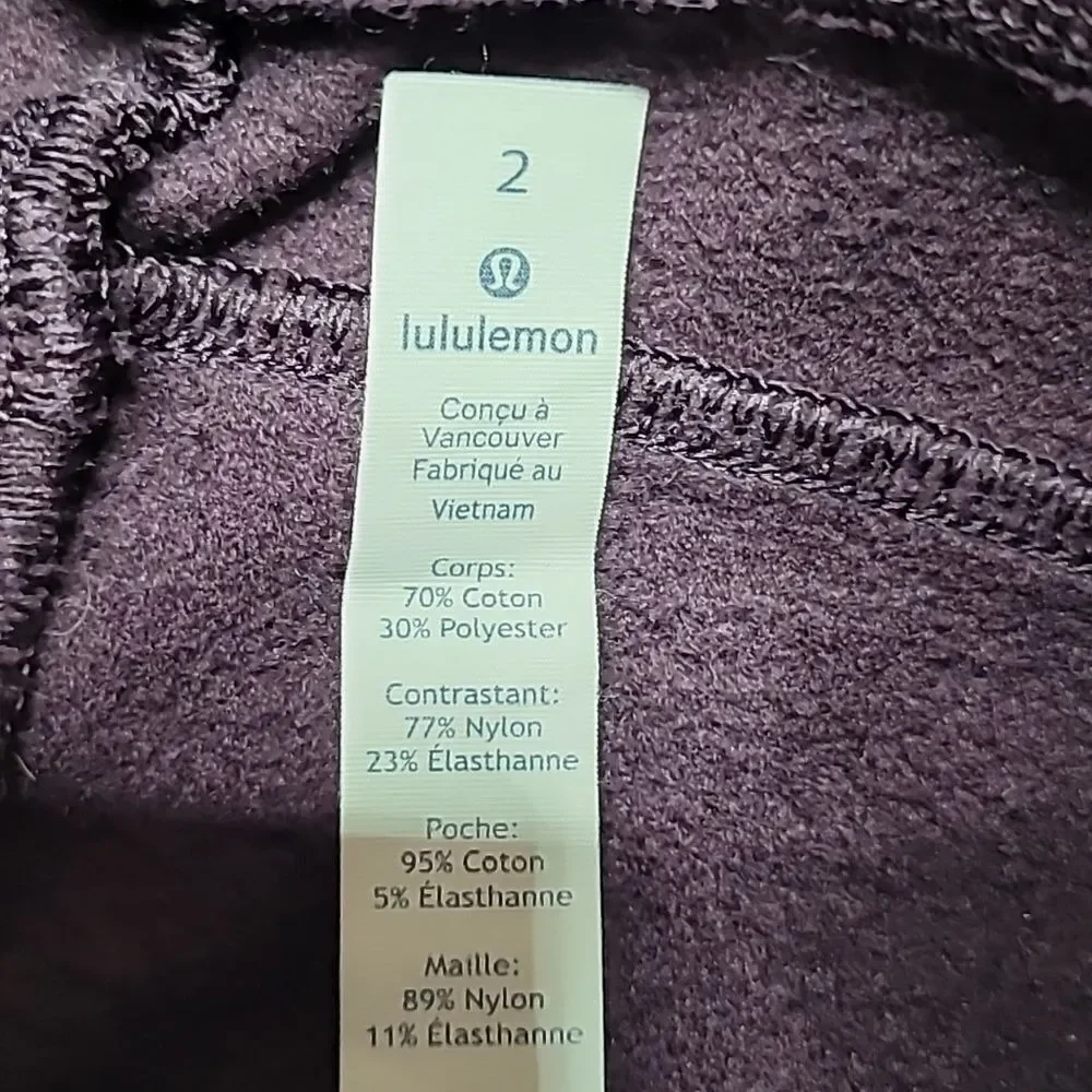 Lululemon‎ Get Going Black Cherry Joggers Size 2